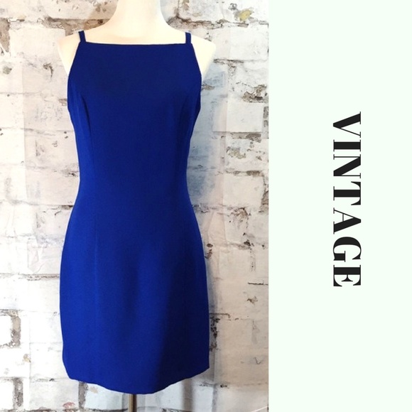 Vintage Dresses & Skirts - Sleeveless blue dress